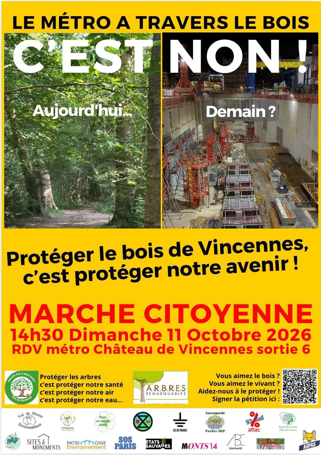 Flyer annonçant la marche citoyenne